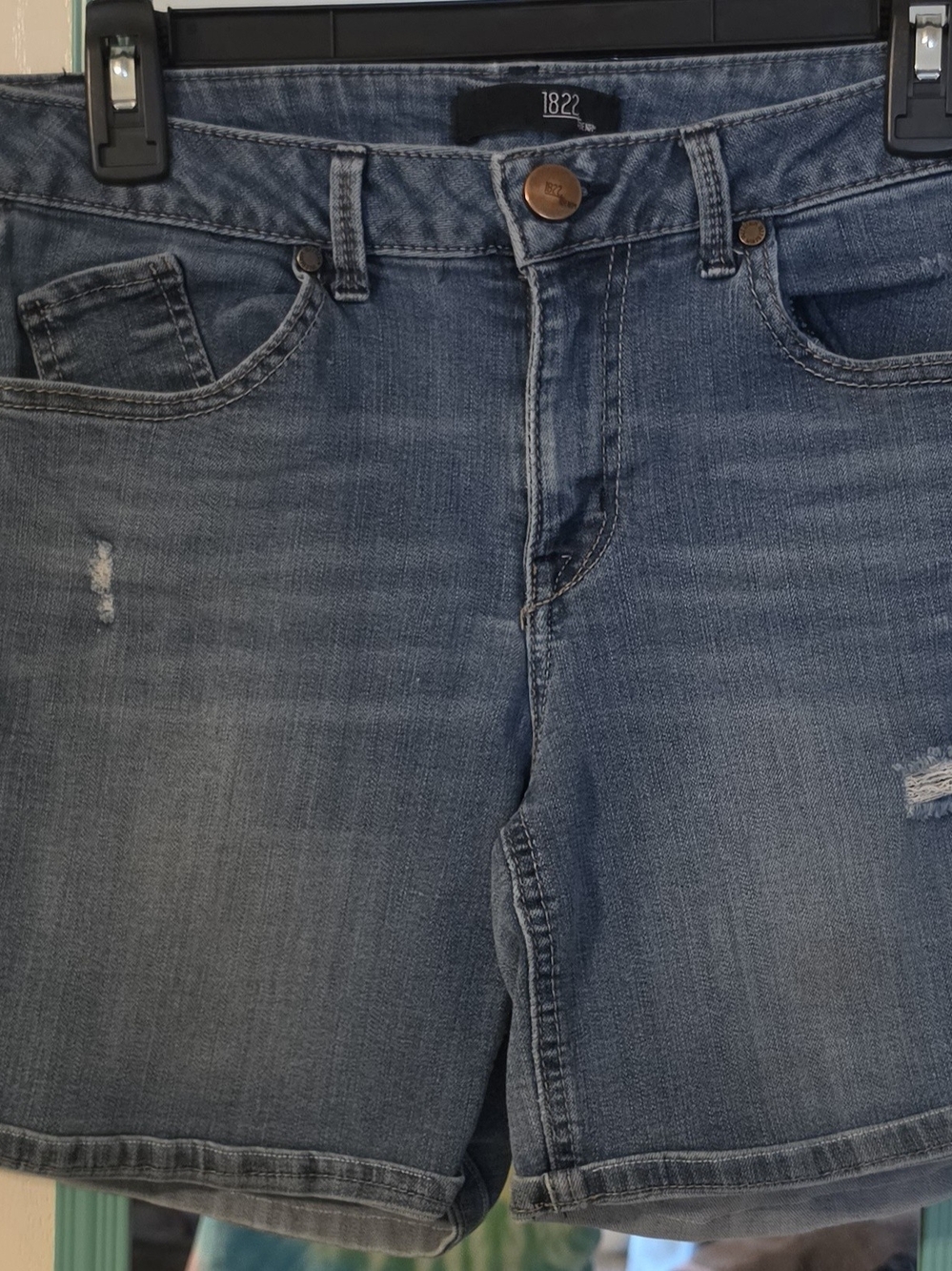 1822 Denim Women's Medium Blue High-Rise Jean Shorts